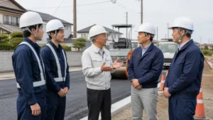 舗装工事会社の職長と従業員承継の相談