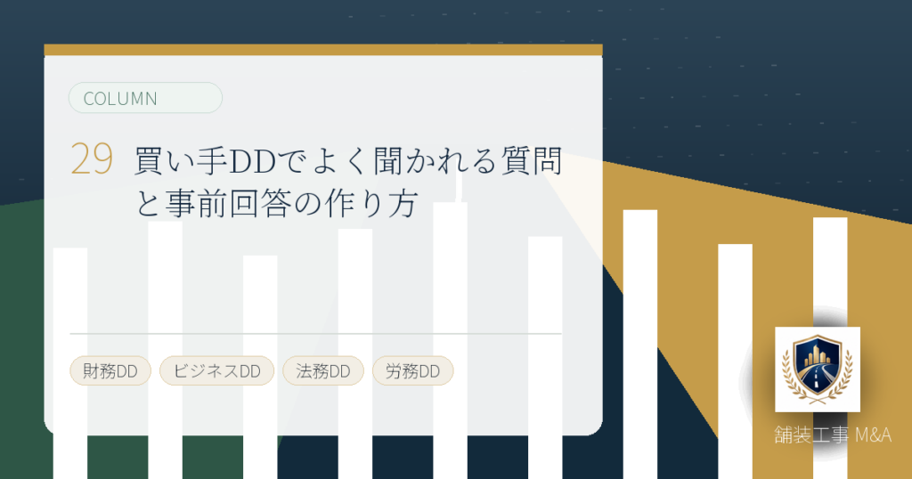 買い手DDでよく聞かれる質問と事前回答の作り方のアイキャッチ画像