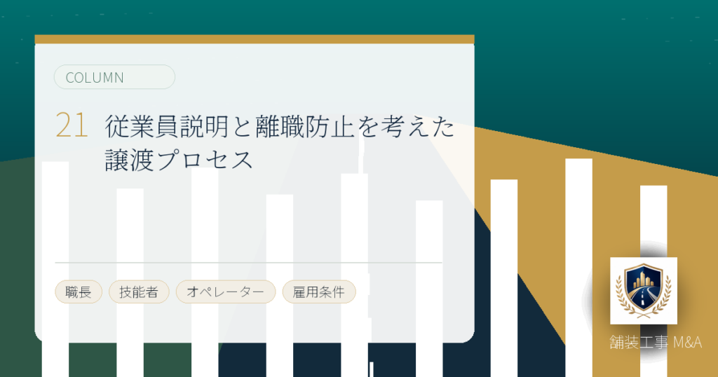 従業員説明と離職防止を考えた譲渡プロセスのアイキャッチ画像